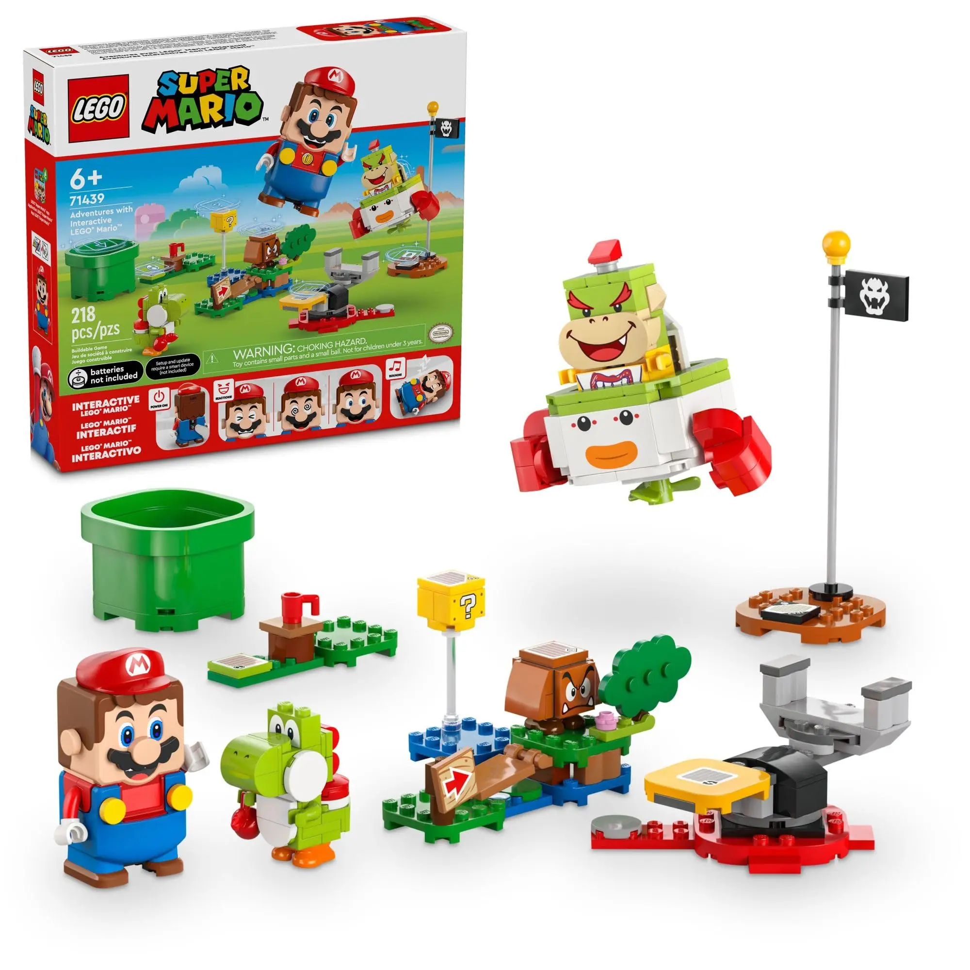 LEGO ®   Super Mario ™   Juego de juguetes (71439) Juego de construcción Mario ™ , Bowser Jr., Yoshi y Goomba para niñas y niños de 6 años en adelante