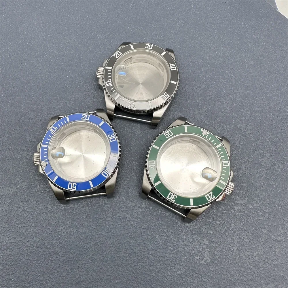 40MM Watch Case with Sapphire Crystal Watch Accessories for Miyota 8215 8205 8200 2813 3804 ETA 2836 2834 Movement Repair Part