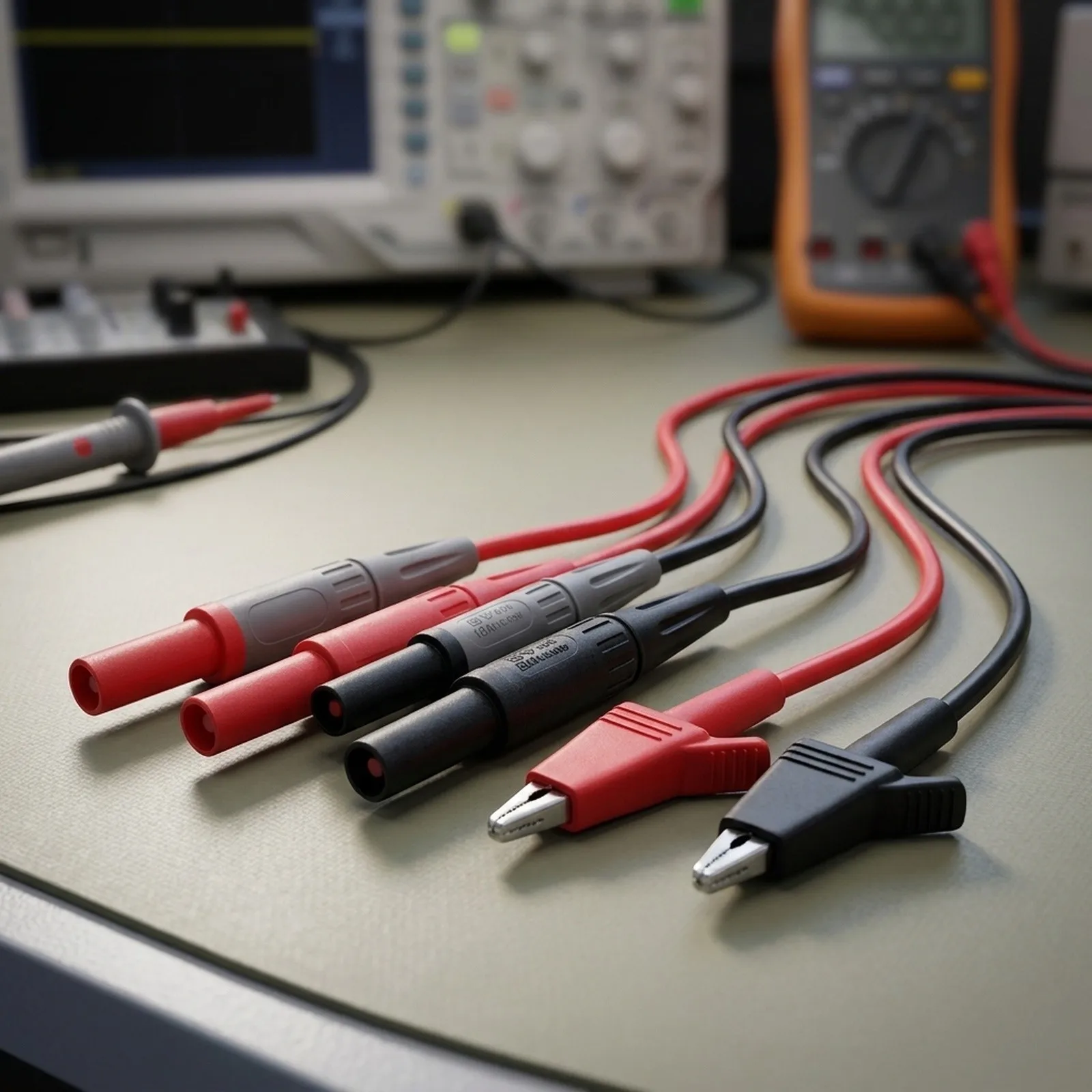 Black Red Battery Internal Resistance Long-lasting Test Accessory Kelvin Test Ergonomic Design Easy To Install