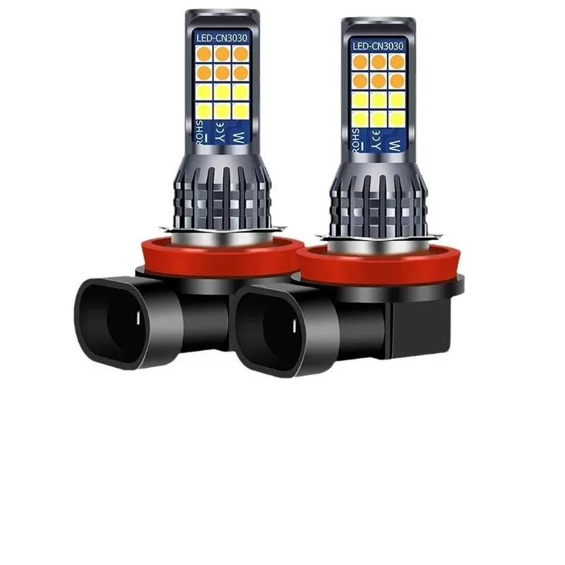 لونين LED مصباح الضباب 24smd H11 H16 H4 H7 السيارات الجبهة الضباب Lamp880 881 9005/9006 أبيض أصفر أخضر وردي سيارة Led الضباب لمبة