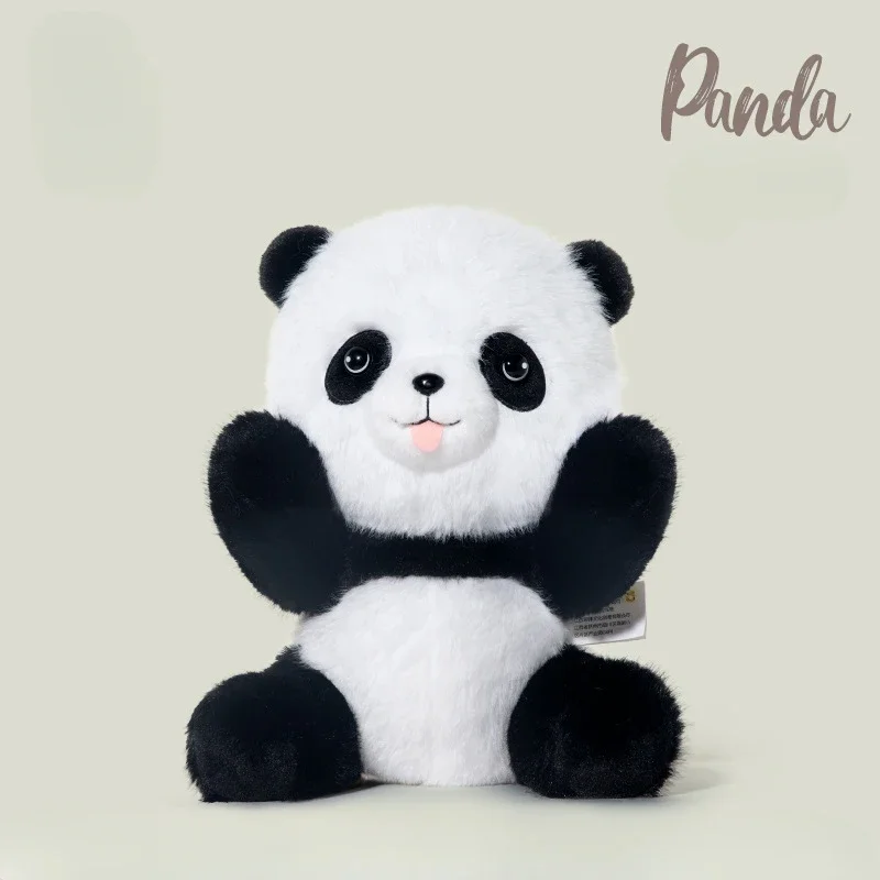 Simulated Panda Doll Animal Plush Toys Huahua Panda Comfy Fill in Plush Doll Toys Souvenir Gifts Great Birthday Gifts Children