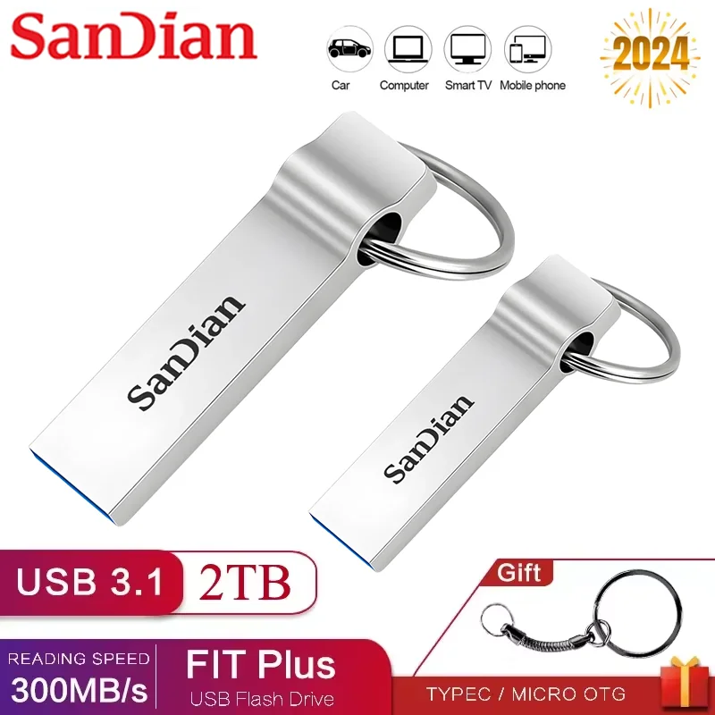 แฟลชไดรฟ์ USB 2TB 1TB ไดรฟ์ปากกา512GB 256GB เพนไดรฟ์เมมโมรี่สติ๊กกันน้ำ USB แฟลชไดรฟ์สำหรับ iPhone MacBook PC