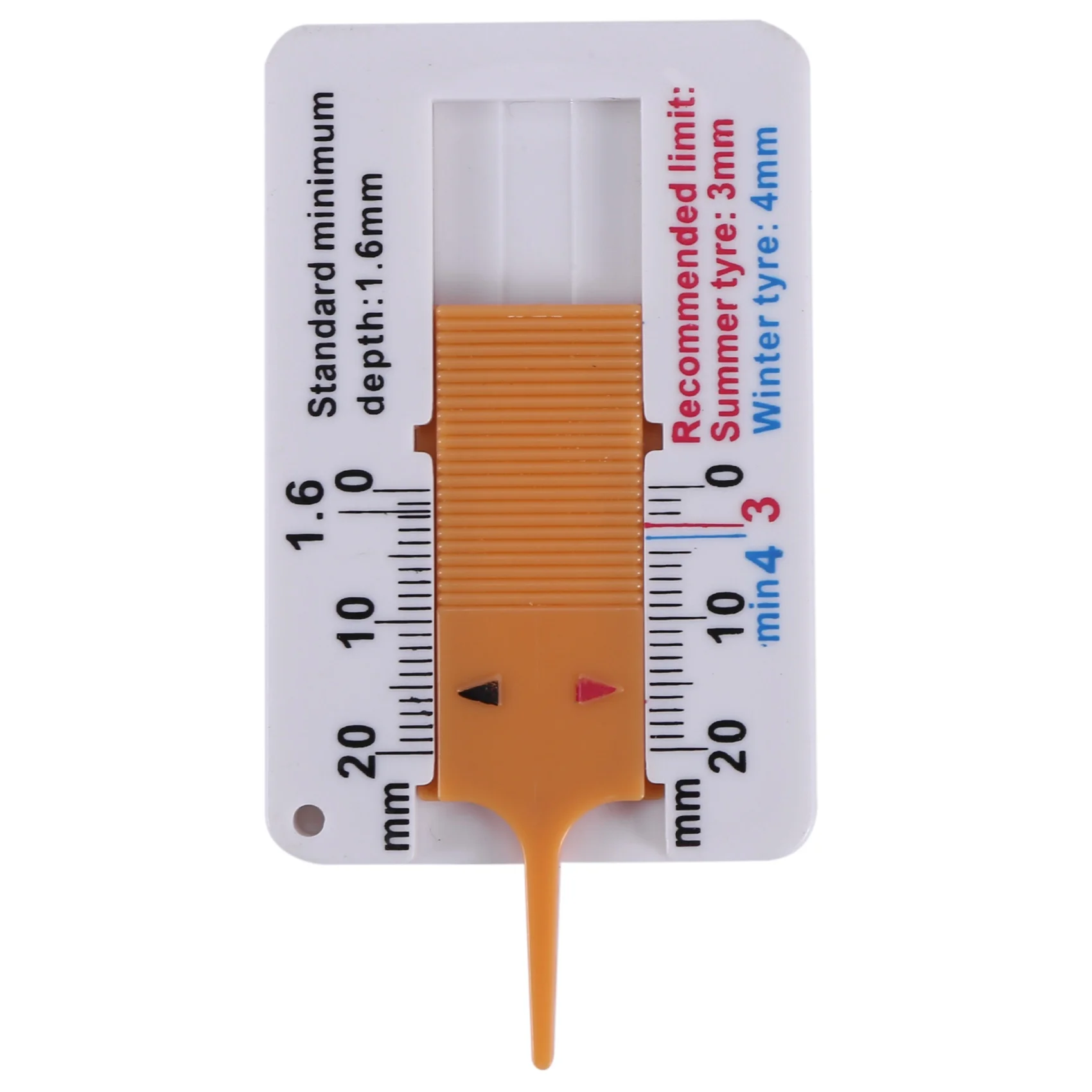 4Pcs Tyre Tread Depthometer 0-20mm Auto Car Tyre Tread Depth Gauge Caliper Tire Ruler Vernier Depth Indicator