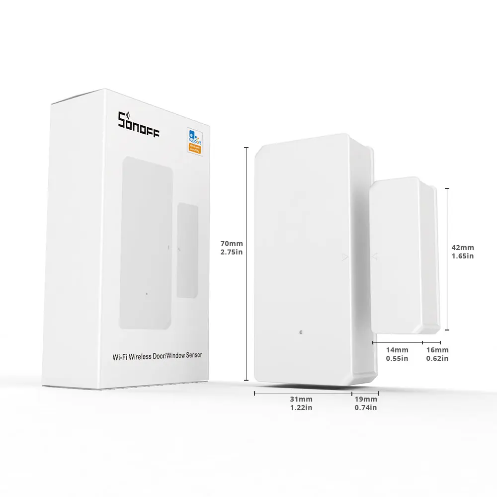 スマートwifiスイッチ,eWelink,ドアと窓のアラーム,Alexa, Google Home,Sonoff-DW2