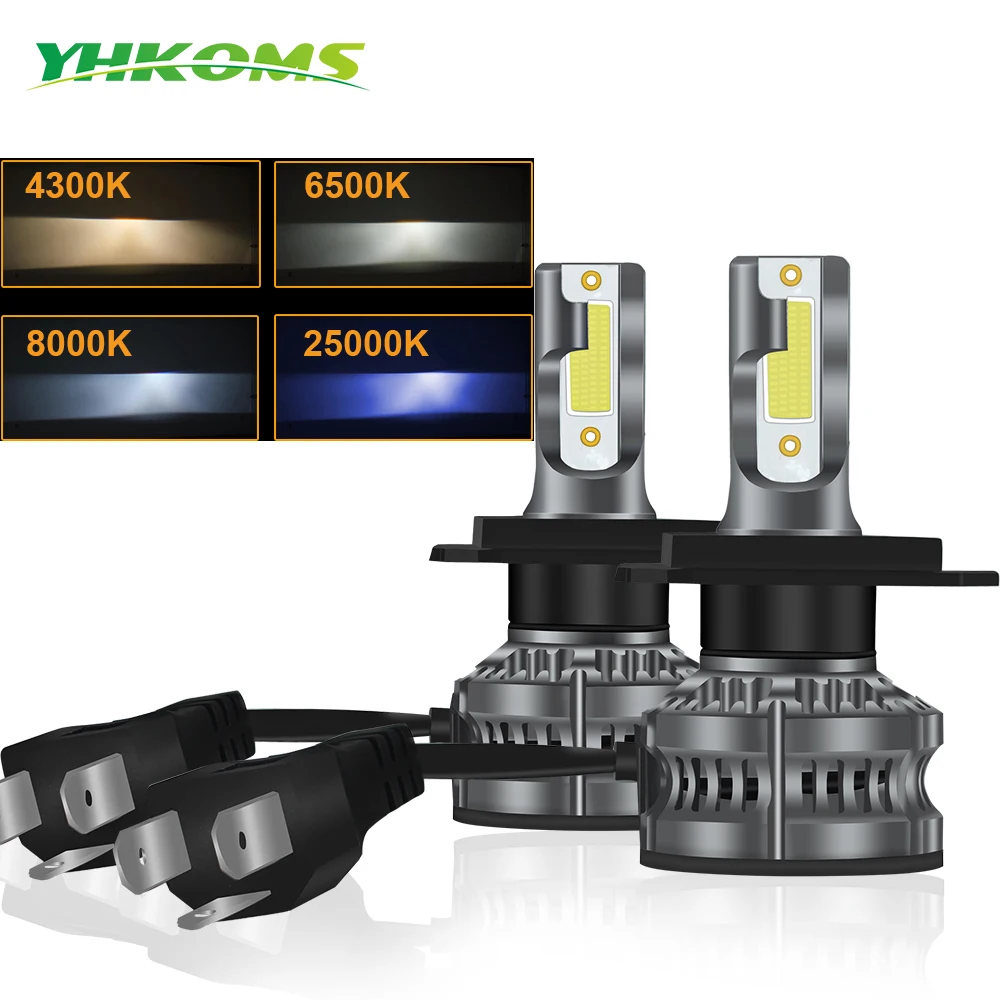 

YHKOMS H7 LED Headlight H4 H11 H1 for Car 60W 10000LM Auto Headlamps White 6500K 4300K 8000K Bulbs 12V Lamps 2pcs Vehicle Lights