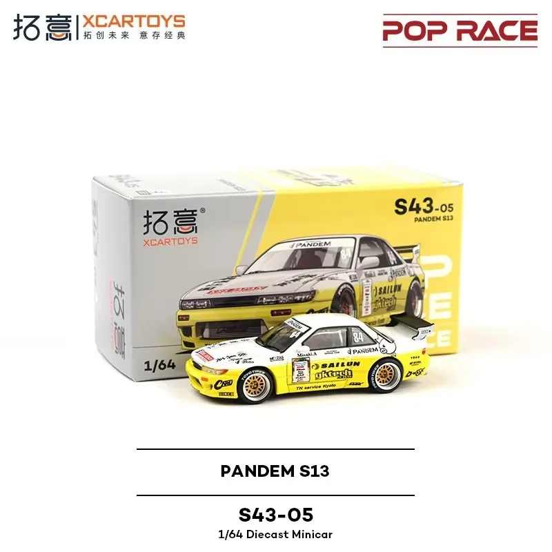 POP RACE 1:64 Civic Type-R TCR (FL5) Pandem S13GT-R R32 R33 SINGER 964 Targa SHELBY GT500 PANDEM S2OOO  Alloy Car Model