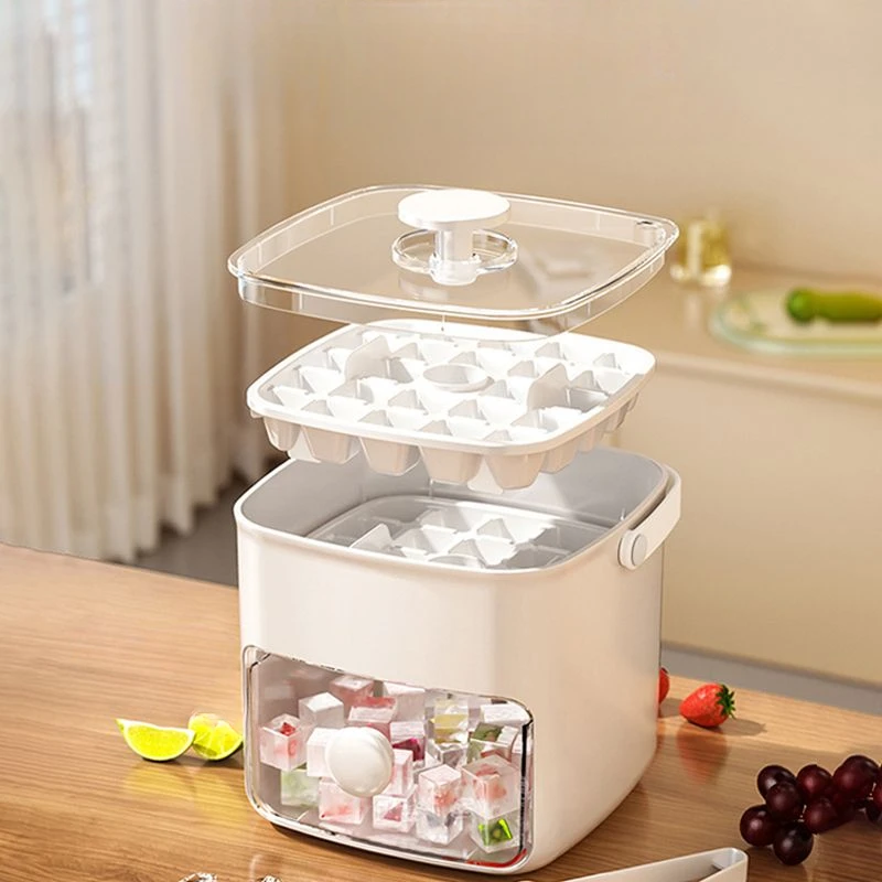 صنع الثلج وتخزينه في وحدة واحدة يشكل ما يصل إلى 48 قطعة من الجليد ، ويضفي عليه الثلج لتوزيع الثلج ، والتخلص منه ، ويمنع التلف #4