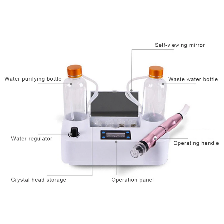 Small Bubble Cleansing Machine Blackhead Removal Water Spray Hydro Jet Beauty Tool Face Pores Vacuum Suction Acne Cleaner