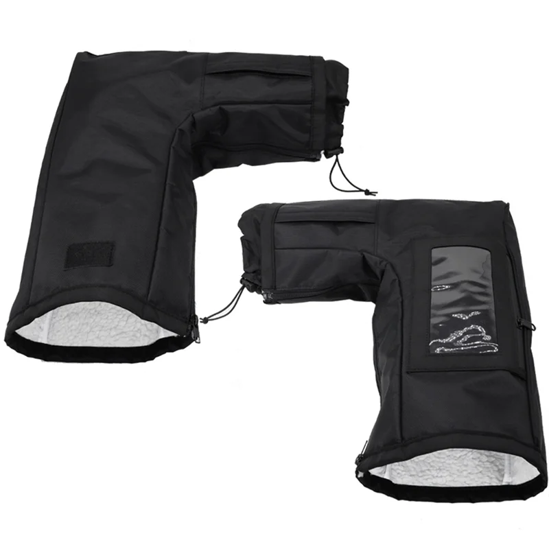 

Leading-Edge-2 PCS ATV Gloves Waterproof, Front Wind-Breaking Guard Motorcycle Gloves Black Cotton+Cloth For Sportsman Scrambler