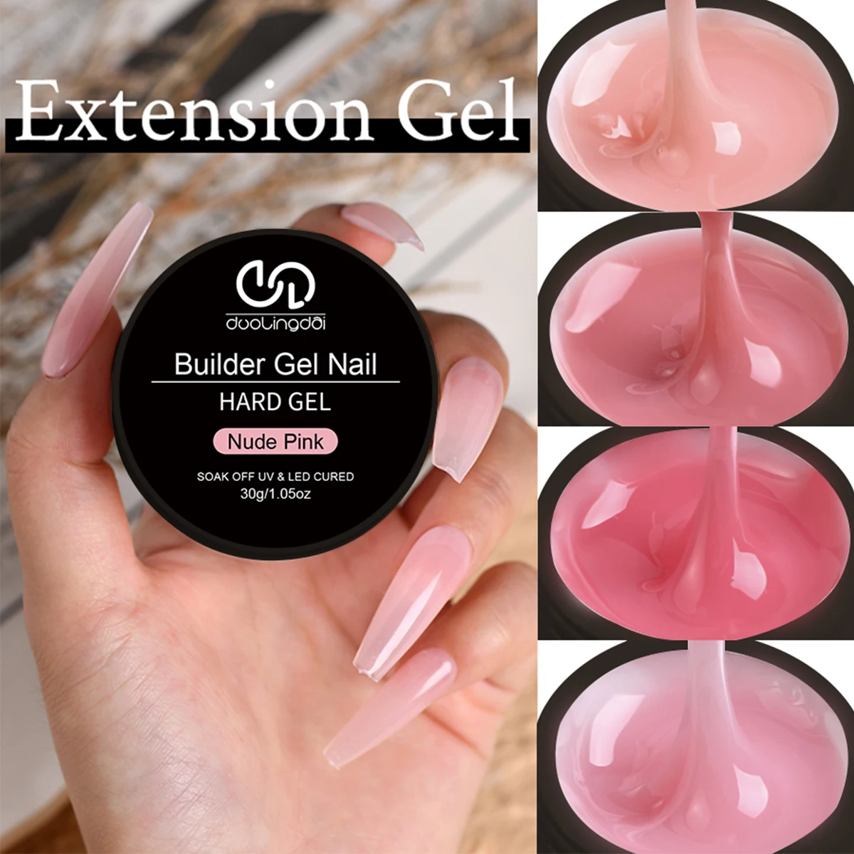 1瓶30gポリネイルジェルUV LED硬化ビルダーネイルジェルアクリルクリスタルネイルエクステンションジェルネイルDIY自宅サロン用