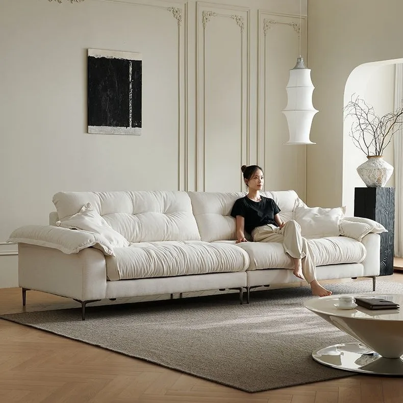 

Cloud high-footed sofa living room straight-row combination sofa