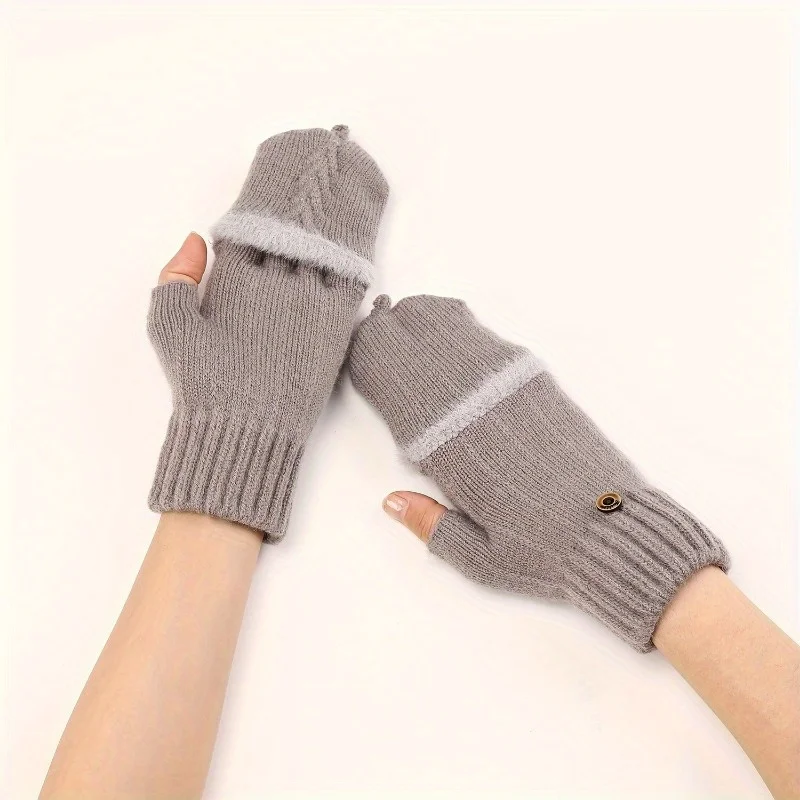 Warm Fingerless Gloves for Women Stylish Design
