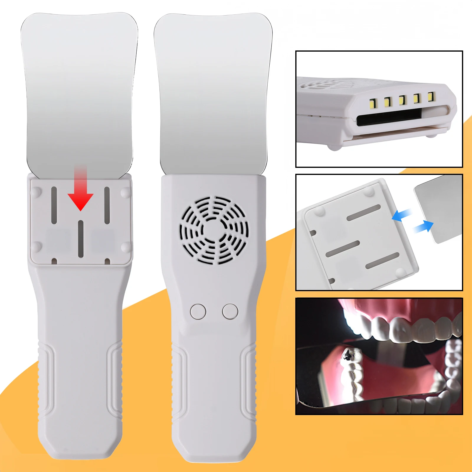 

Dental Occlusal Mirror Fog Free LED Intra Oral Photo System 4 Mirrors Anti-Fog 12K Mirror State Intraoral Automatic Defogging