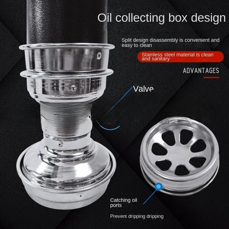 Koreanische Grill Teleskop Rauch Auspuffrohr Edelstahl Grill Rauchhaube