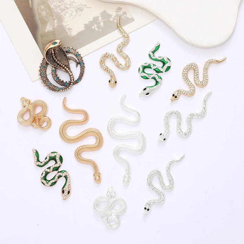 Unique Snake Jewelry Accessories For Women Men Fashion Rhinestone Snake Animal Jewelry Exaggerated Personalized Accessories