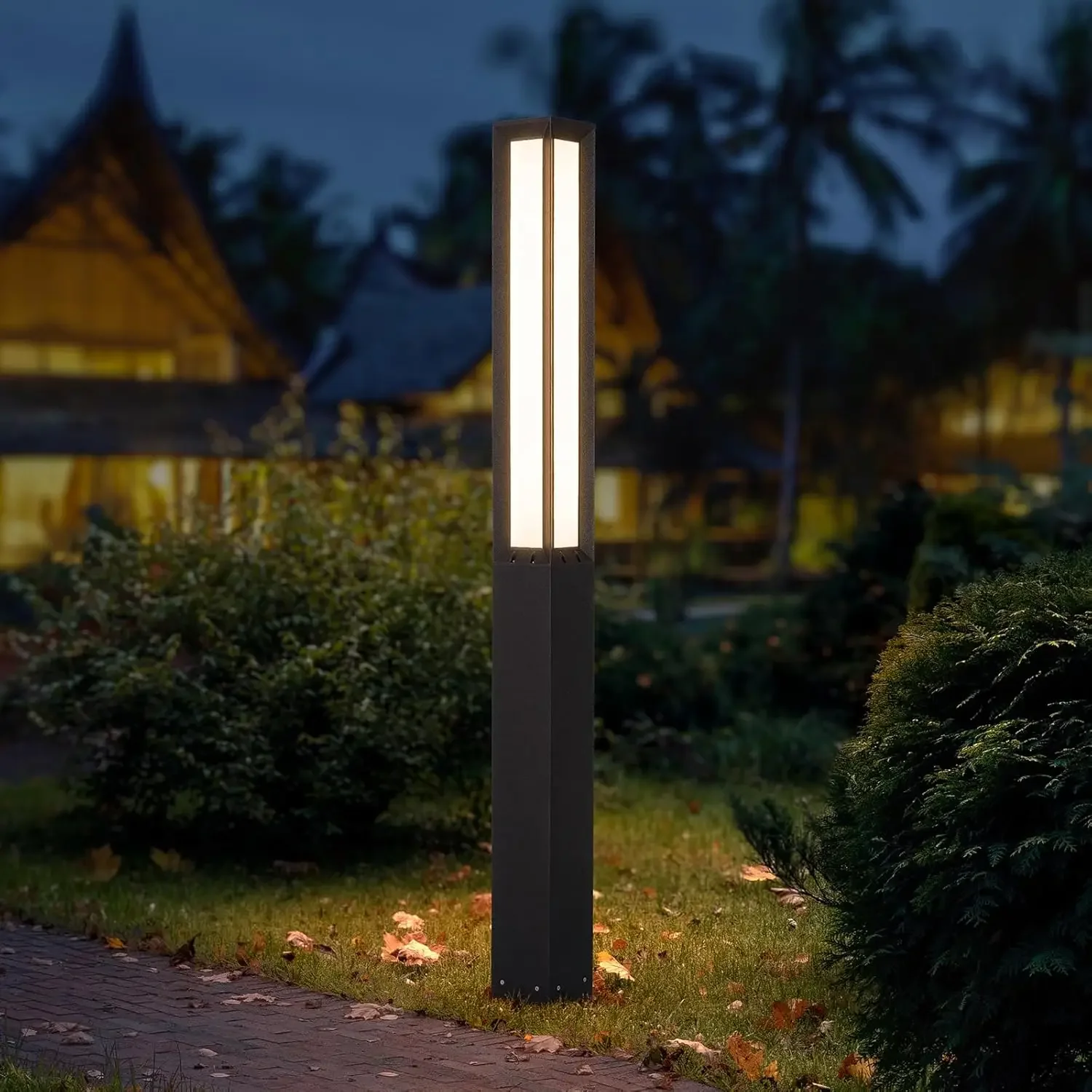 Outdoor Pathway Light, 71'' Landscape Path Lights IP54 Waterproof Bollard Lighting Exterior Garden Floor Lamp Aluminum High Volt