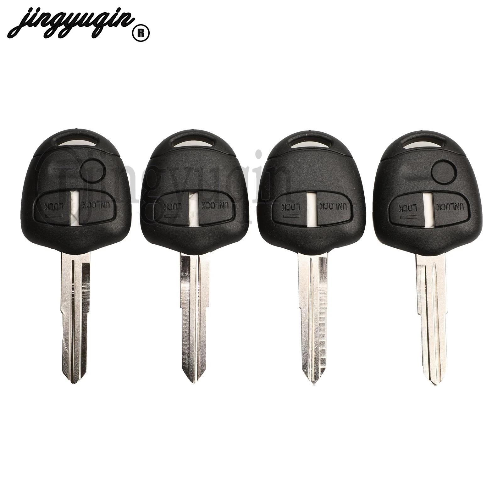 

jingyuqin 30pcs/lot For Mitsubishi Lancer Outlander Shogun Pajero Keyless Remote Car Key Shell Case 2/3 Buttons Fob Uncut Blade