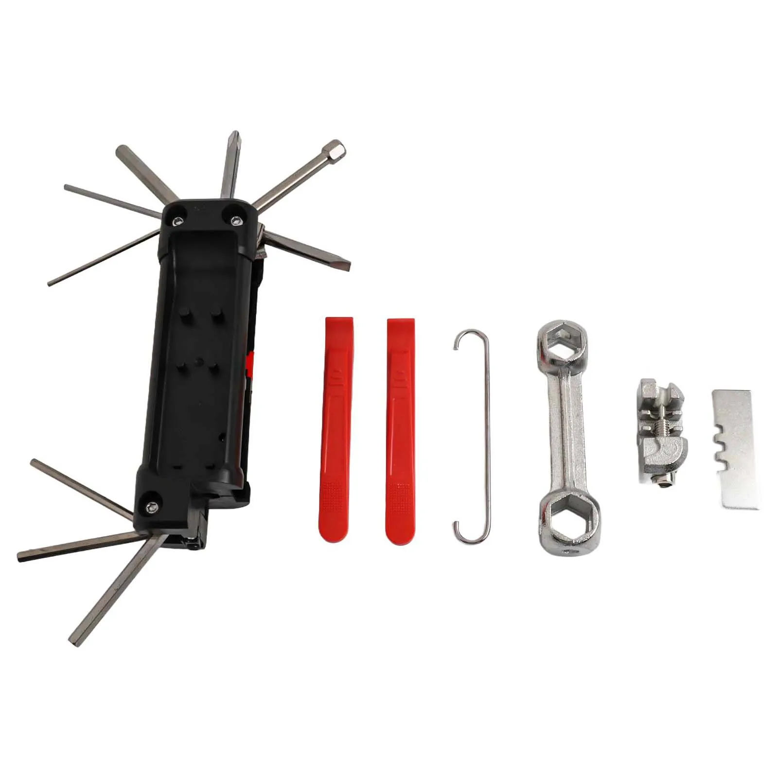 

Compact Bike Tools Essential Tools Set Weight 329g Multi-Function Tool Travel-Friendly Design User-Friendly Mechanics