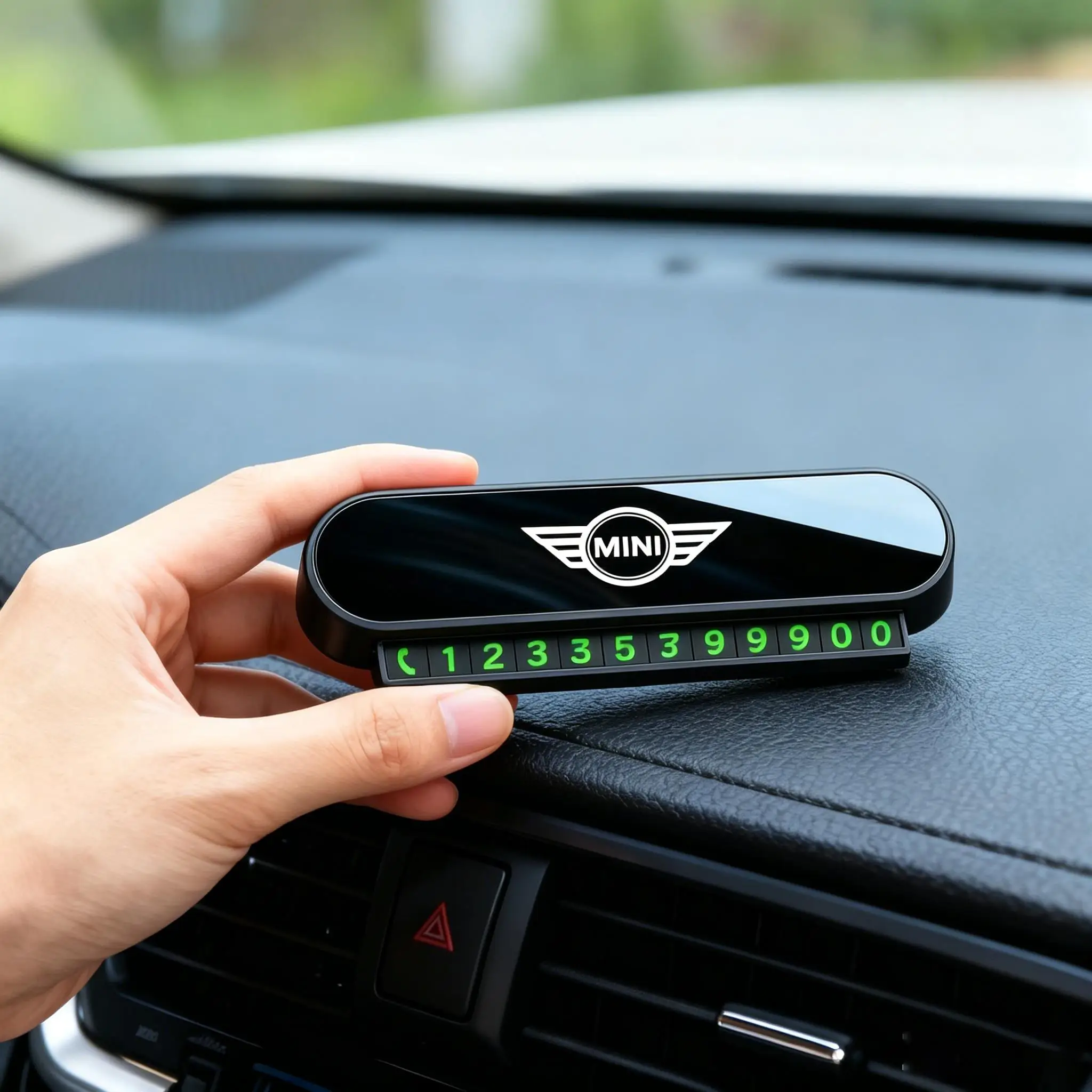 

Car Phone Number Card Temporary Parking Card Plate For BMW Mini Cooper Countryman Clubman R55 R56 R60 F54 F55 F56 Sticker