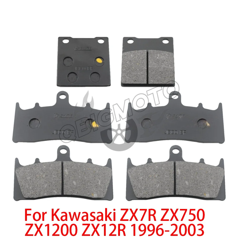 ZX12R Motorcycle Front Rear Brake Pad For Kawasaki ZX7R ZX750 ZX1200 ZX12R ZX 7R 750 1200 12R ZX-12R 2003 2002 2001 2000-1996