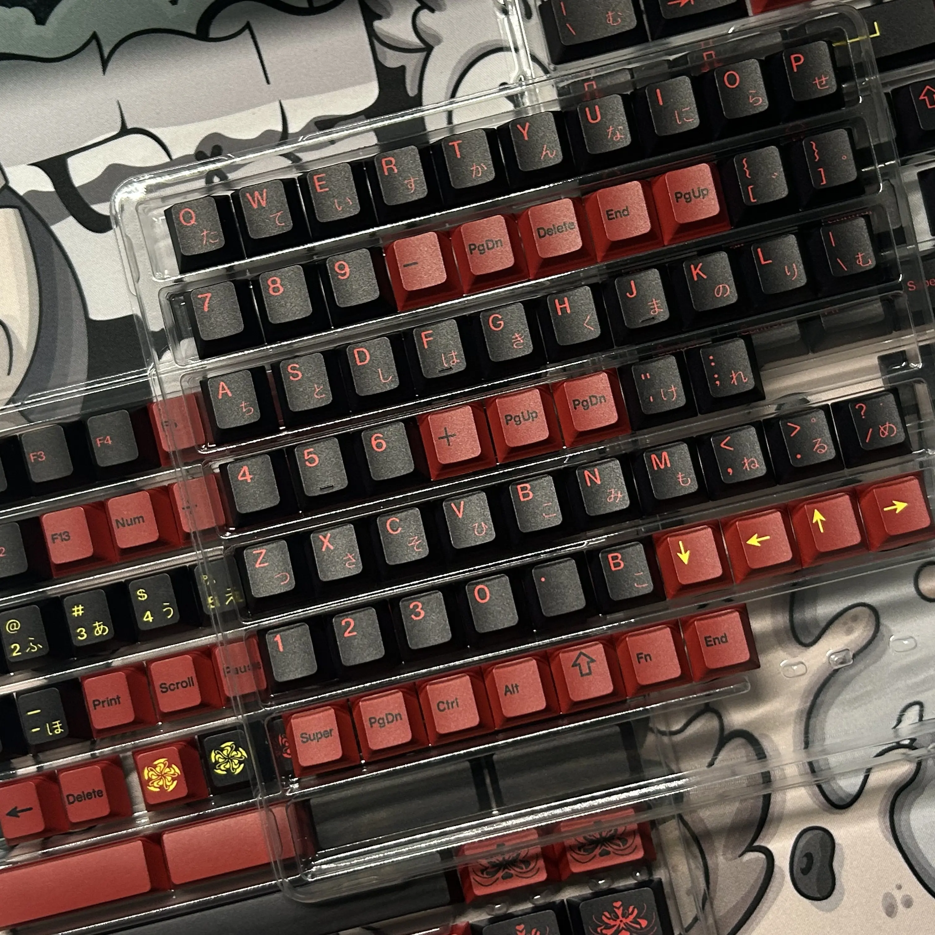 GMK Higanbana Theme Keycaps Set PBT Sublimation Cherry Custom Original Handmade Keycaps for Mechanical Keyboard Accessories Gift