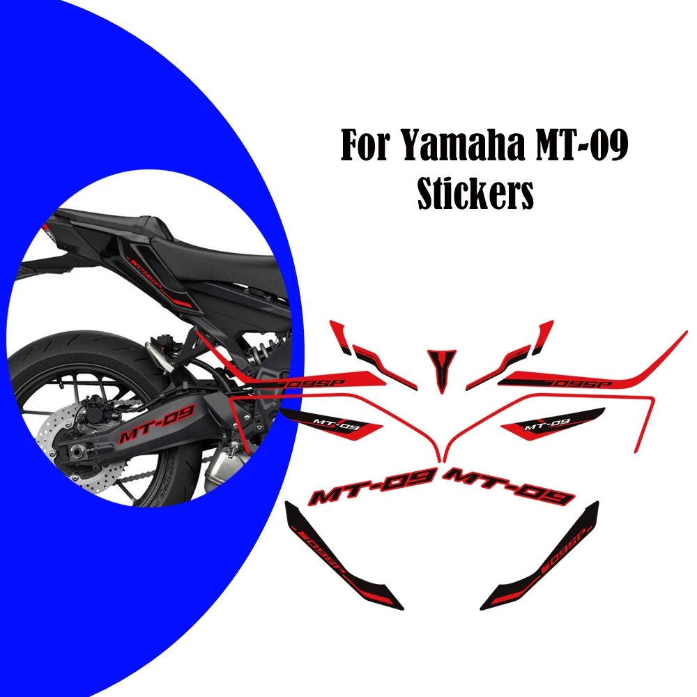 

NEW For Yamaha MT-09 MT09 MT 09 SP Motorcycle Tank Swing Arm Stickers Decals Fairing Front Face Fender 2024 2025