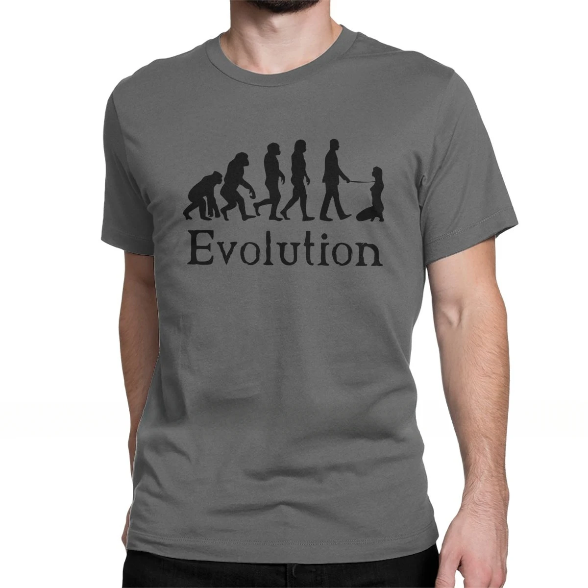 Men's Dominant Evolution T Shirt Submissive Slave Play Sexy Sub Pure Cotton Clothes Casual Round Neck Tees Printing T-Shirt