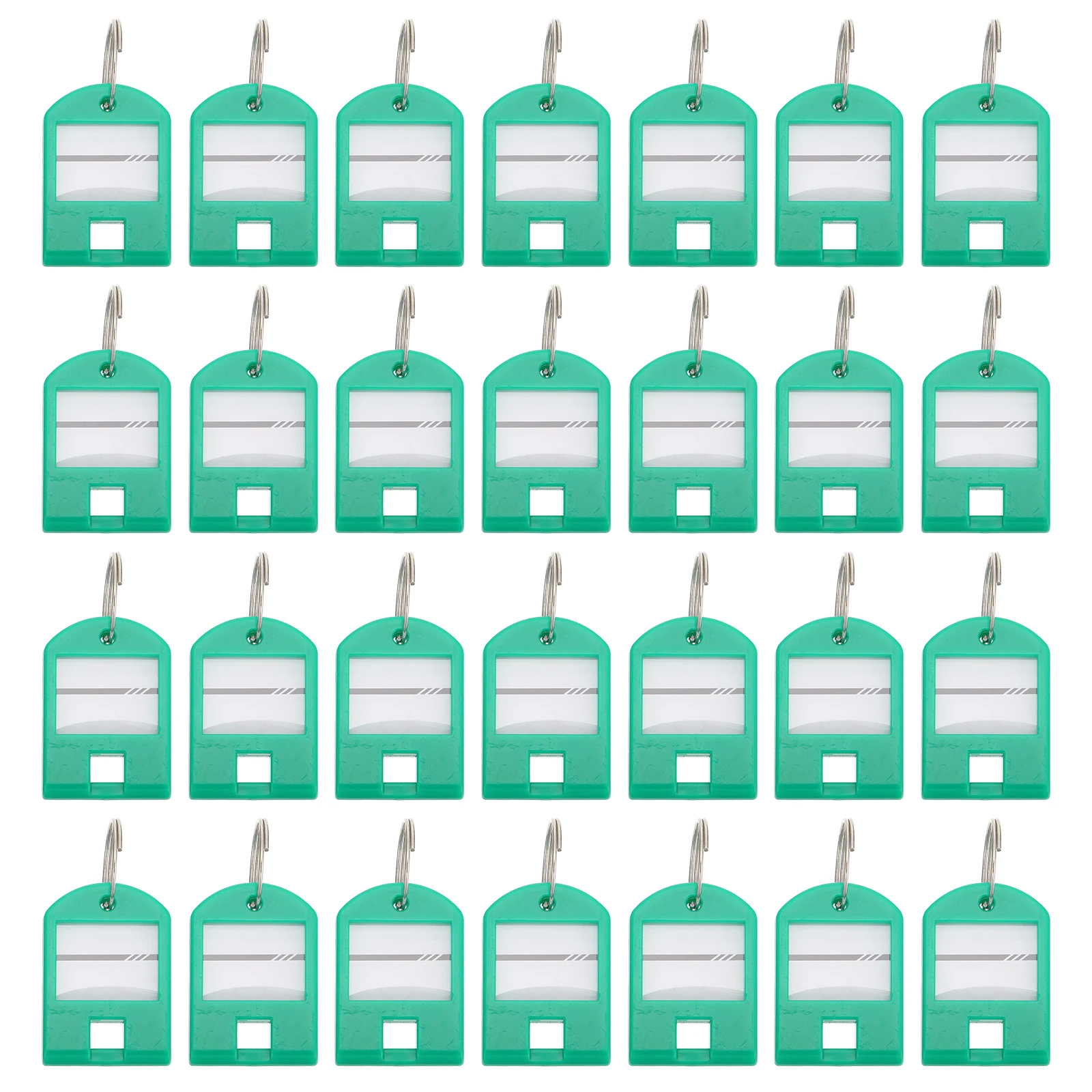 

50pcs Key Tags Luggage Id Label Number Tag For Keys Bags Hotel Split Ring Key Chain Accessory Name Tag Identification