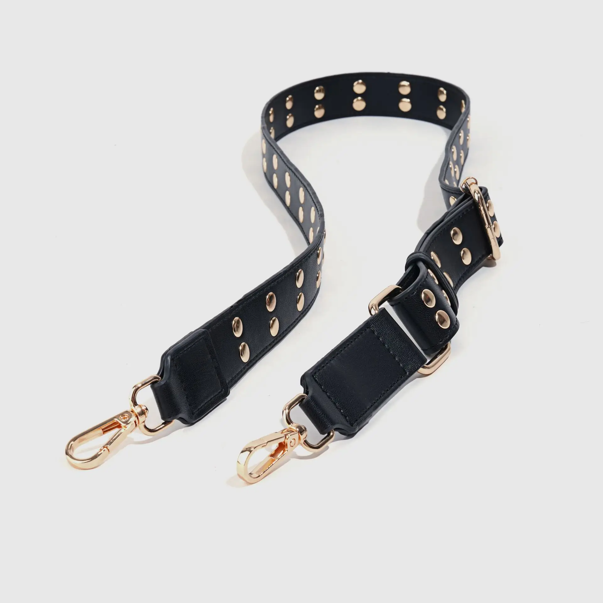 

Ремешок для сумки с заклепками, регулируемый, женский, из искусственной кожи, широкий, простой, для сумок и клатчей