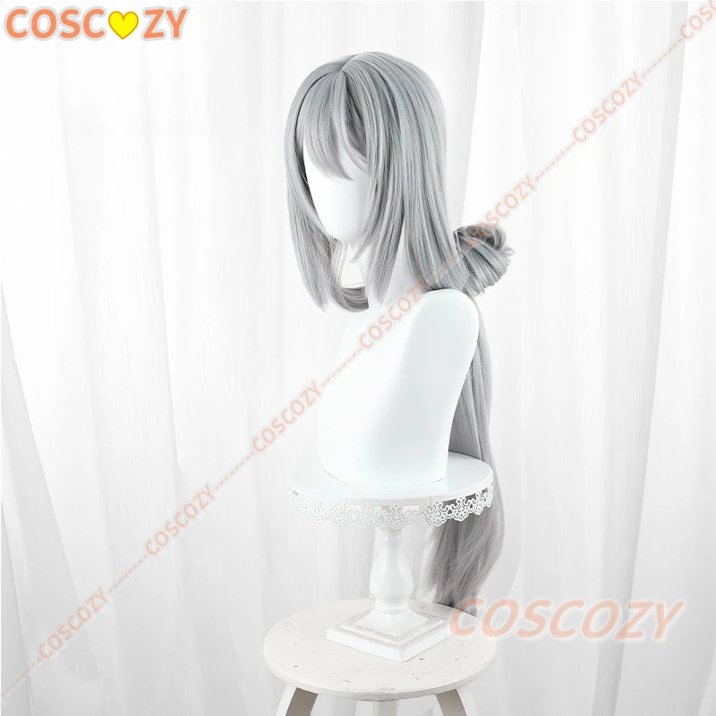 Honkai Impact Hanya Cosplay Pruik Vrouwen Zilvergrijs Lange Pruik Halloween Carnaval Rollenspel Pruiken