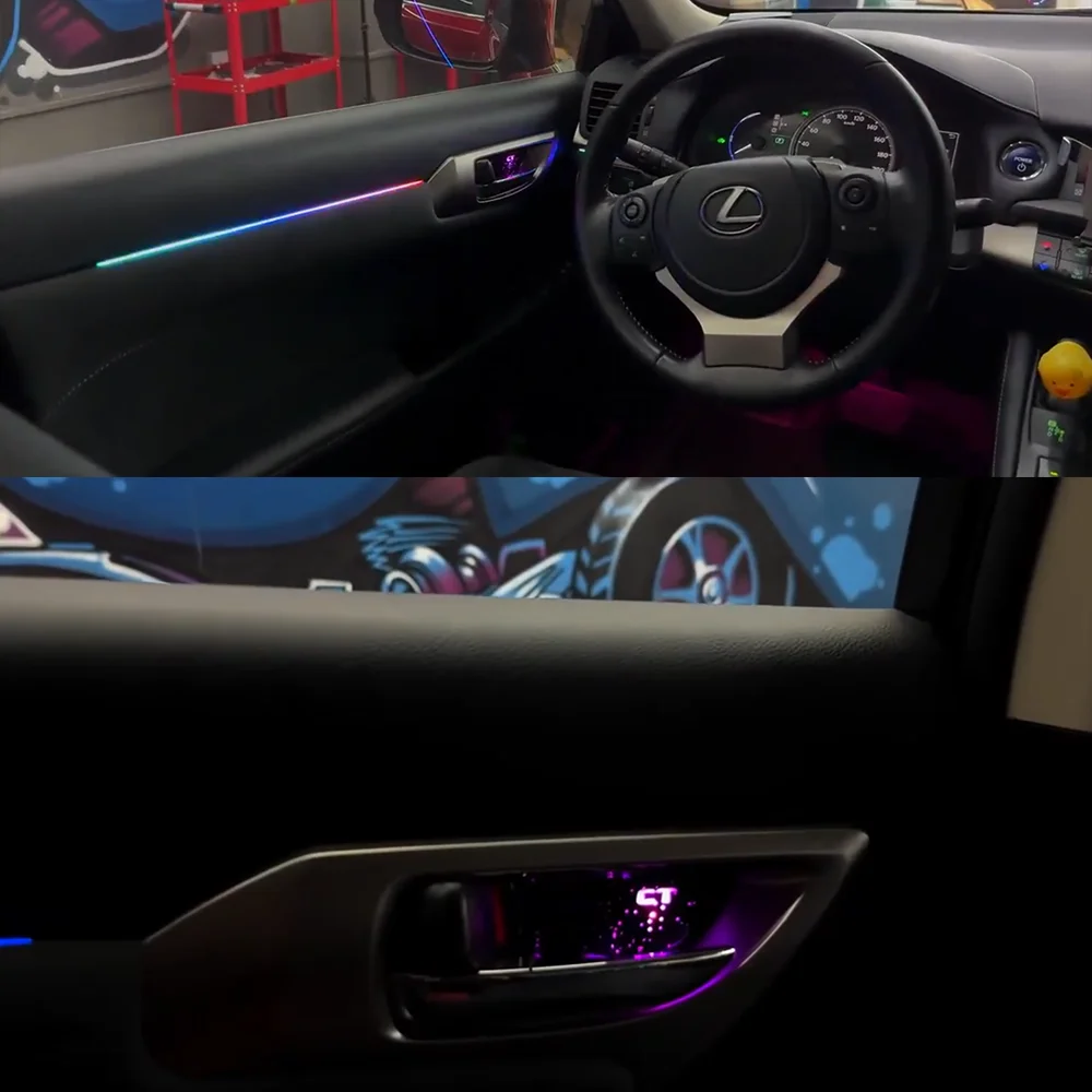 For Lexus CT200h 2012-2020 LED Car Inner Ambient Light Upgrade and modify Milky Way Starry Sky Dynamic OEM Size Rainbow Kit