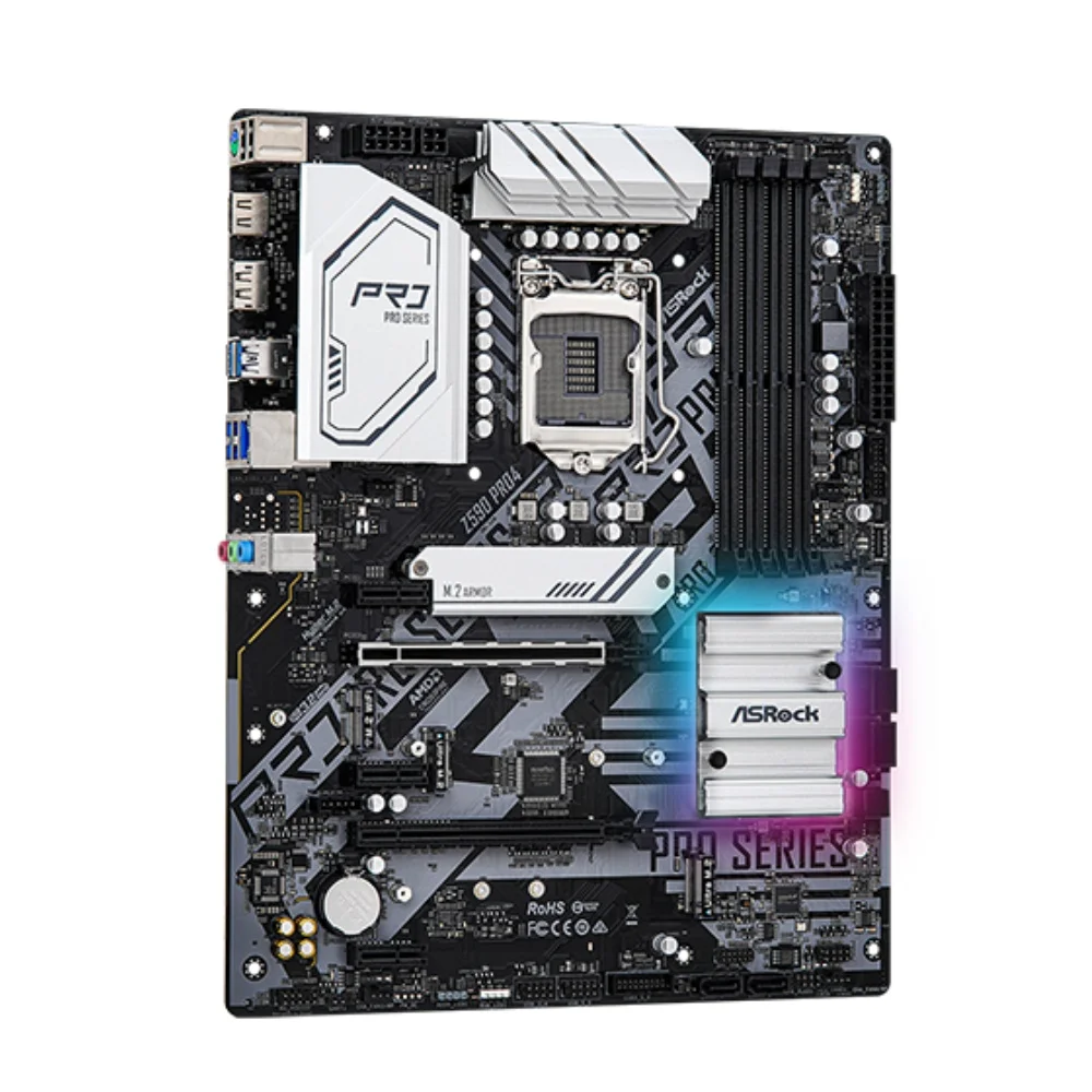 ASRock Z590 PRO4 Motherboard Support i9-11900KF 10900K i7-11700K 10700KF i5-11600K 10600 CPU 4xDDR4 4800MHz HDMI M.2 NVME ATX