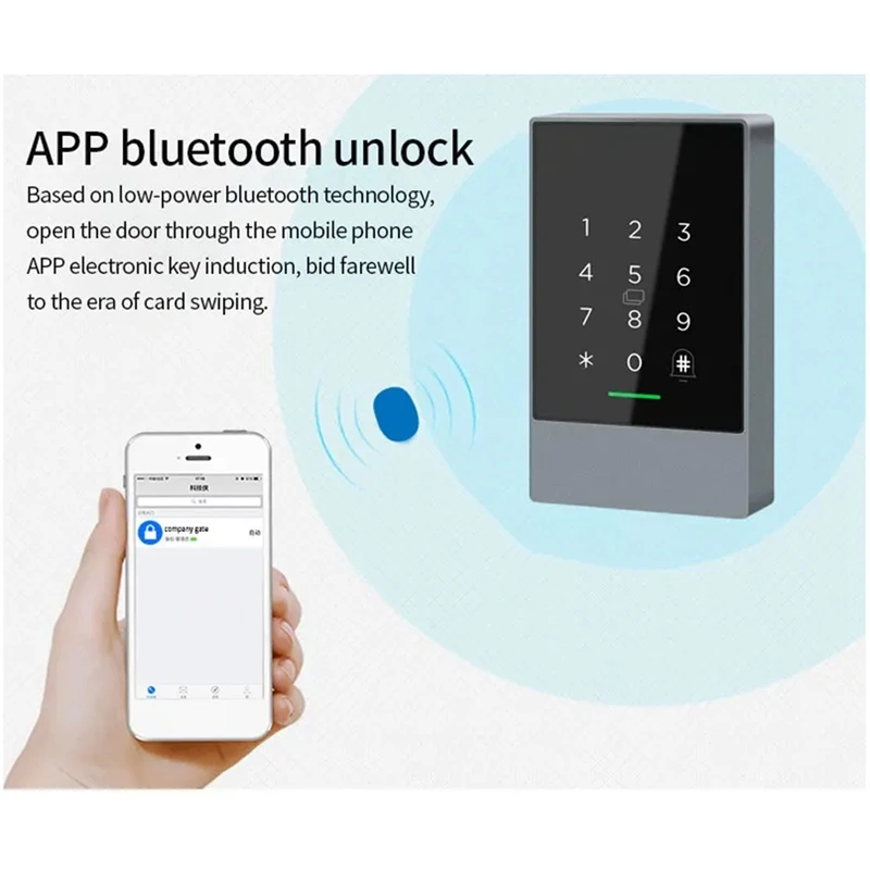 Tag Nfc Ttlock Mortise Sensor Status Pintu Sidik Jari Sistem Akses Pintu Rfid Aplikasi Ponsel Pintar Gerbang G2 13.56Mhz(K3)