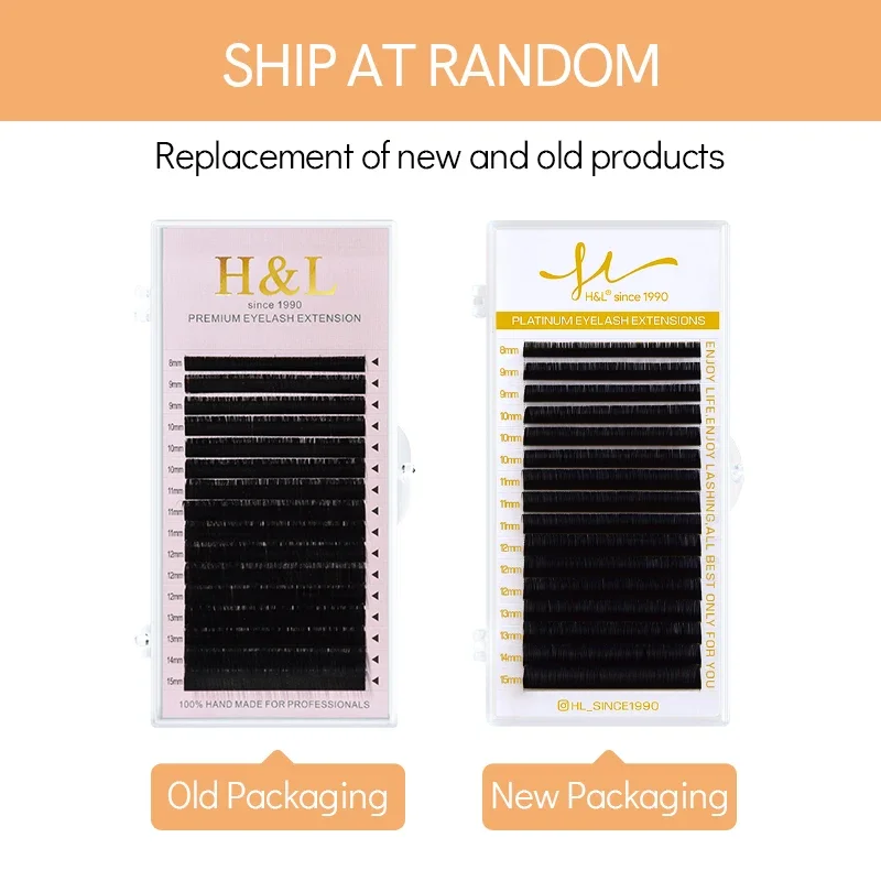 H&L SINCE 1990 16 row LC/LD/L+/L/M eyelashes, various curvatures to choose from, high-quality makeup tools lashes extension