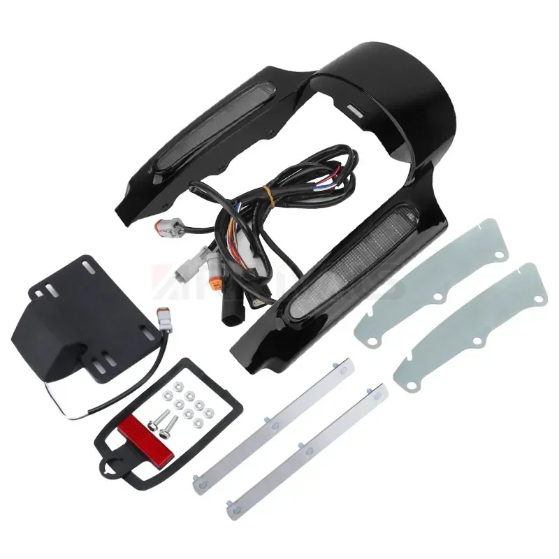 Luz de freno para motocicleta, señal de giro, extensión de guardabarros trasero, Fascia para Harley Touring Road King Electra Glide 2009-2020