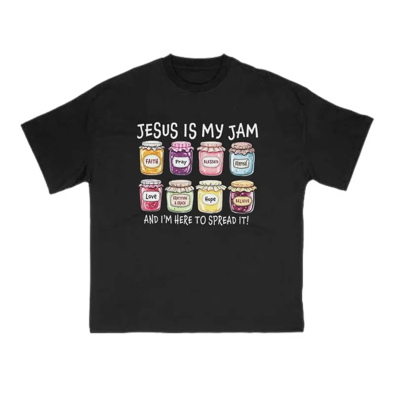 

Jam Graphic Printing Summer Autumn Winter Cotton Men's and Women's T-shirts Short Sleeves Luxury Outdoor Sports Brand