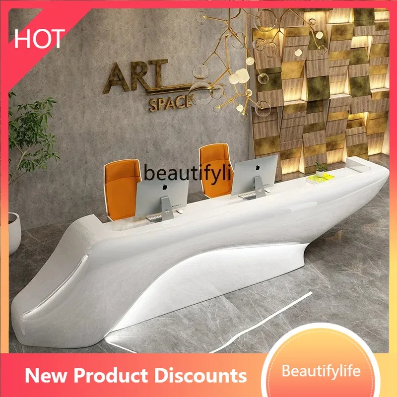 

A07 Стойка регистрации с краской, офис компании, большая креативная парикмахерская специальной формы, магазин чая с молоком, касса