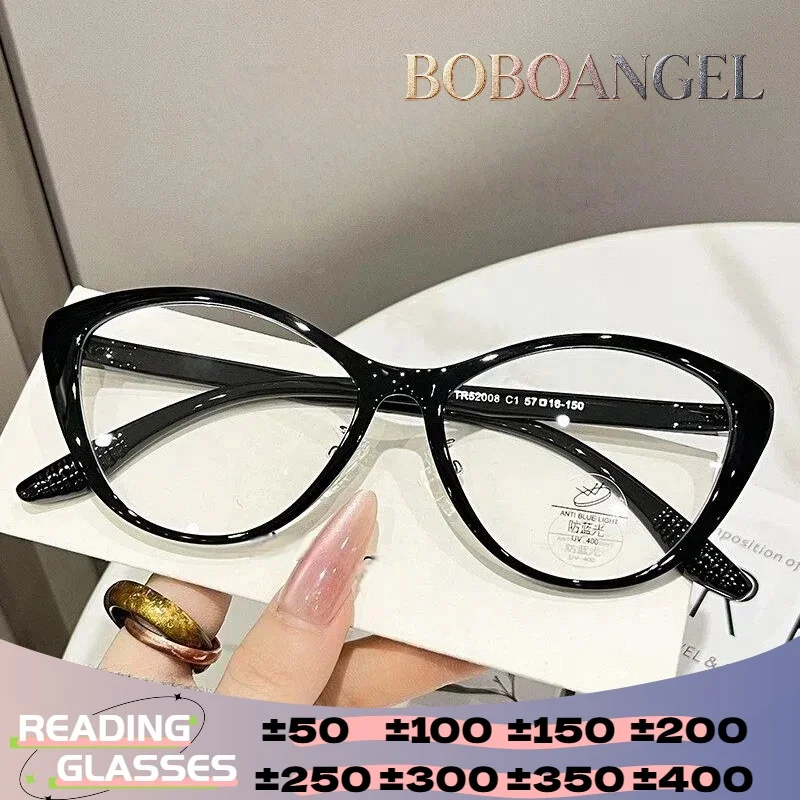 

Стильные женские очки BOBOANGEL в форме кошачьего глаза, компьютерные очки с защитой от синего света, очки для чтения, очки с возможностью индивидуальной настройки по рецепту, очки для близорукости и дальнозоркости