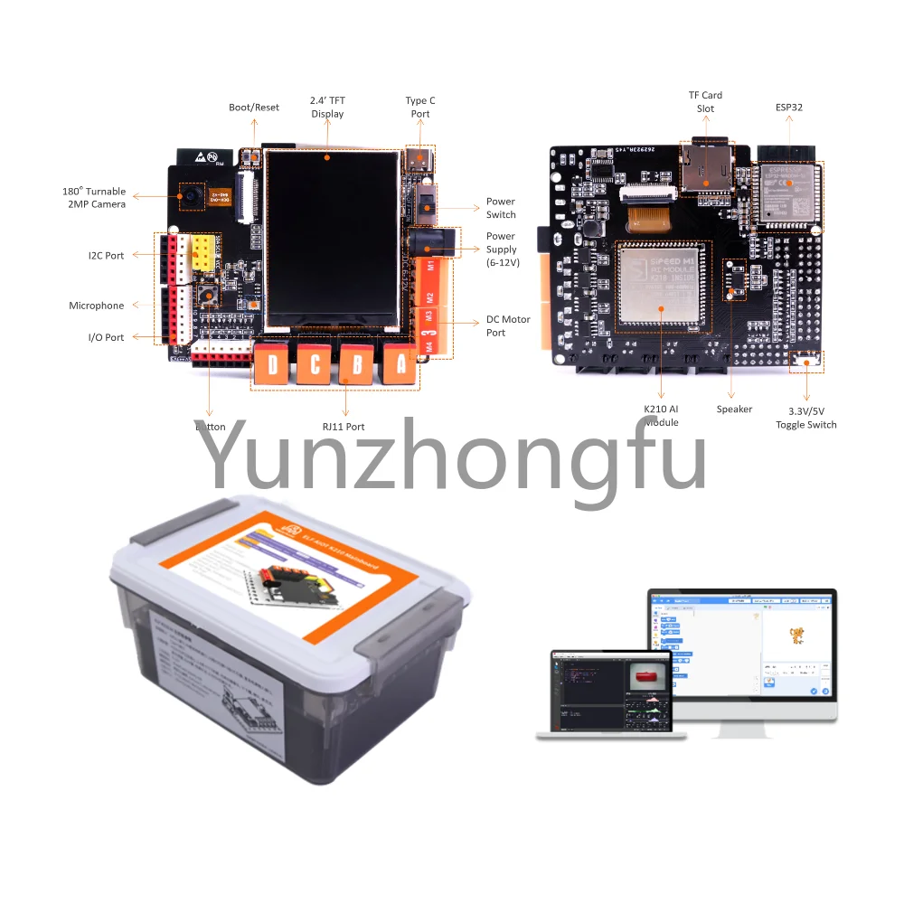 

Материнская плата ELF AIOT K210, макетная плата s и комплекты, стартовый комплект, электронный комплект, макетная плата, модули esp32 ethernet