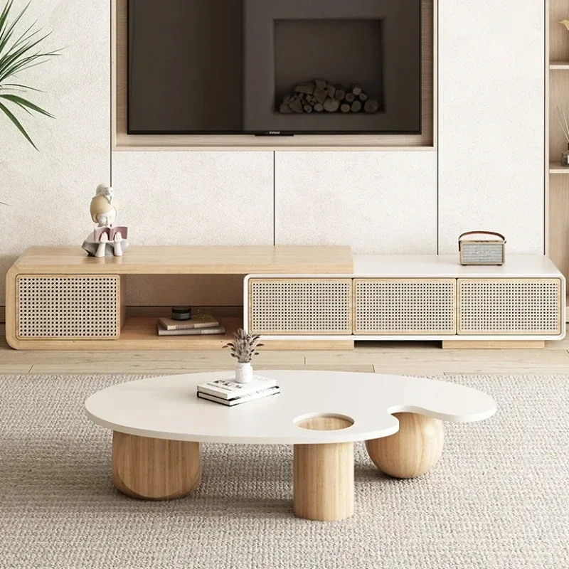 

Wood Designer Furniture Coffee Table Corner Small White Trau Coffe Aesthetic Simple Minimalist Nordic for Home Bedside Stoliki