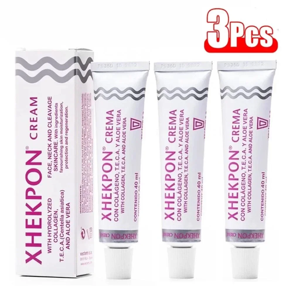 3PCS New Hot Sale Xhekpon Crema Face And Neck Cream Spanish Neckline Cream Wrinkle Smooth Anti Aging Cream Skin Care 40ML