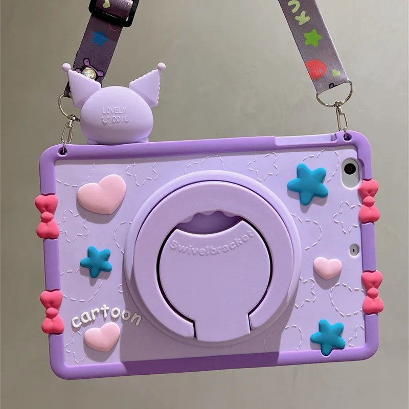 حافظة كمبيوتر لوحي للأطفال من كورومي غطاء سيليكون لجهاز Ipad 10.2 7Th 8Th 9Th 10Th Gen Air 2 3 4 5 10.9 Pro 11 12.9 بوصة 9.7 A16 2025