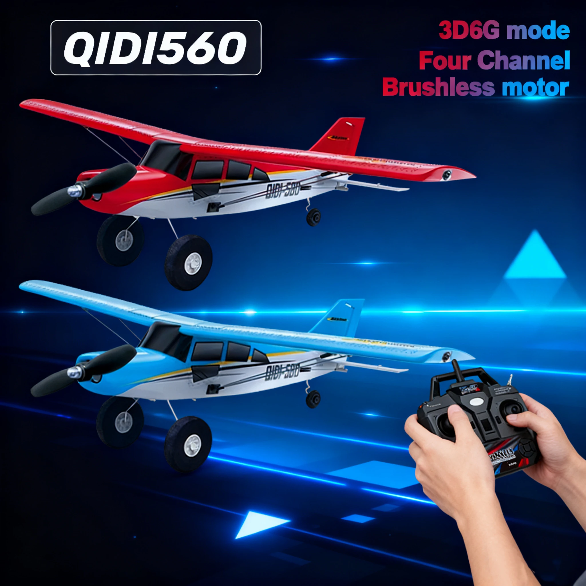 M7 Moore Внедорожный самолет Qidi560 RC Самолет EPP 4CH Бесщеточный самолет с дистанционным управлением со светодиодной подсветкой Модель игрушки для детей