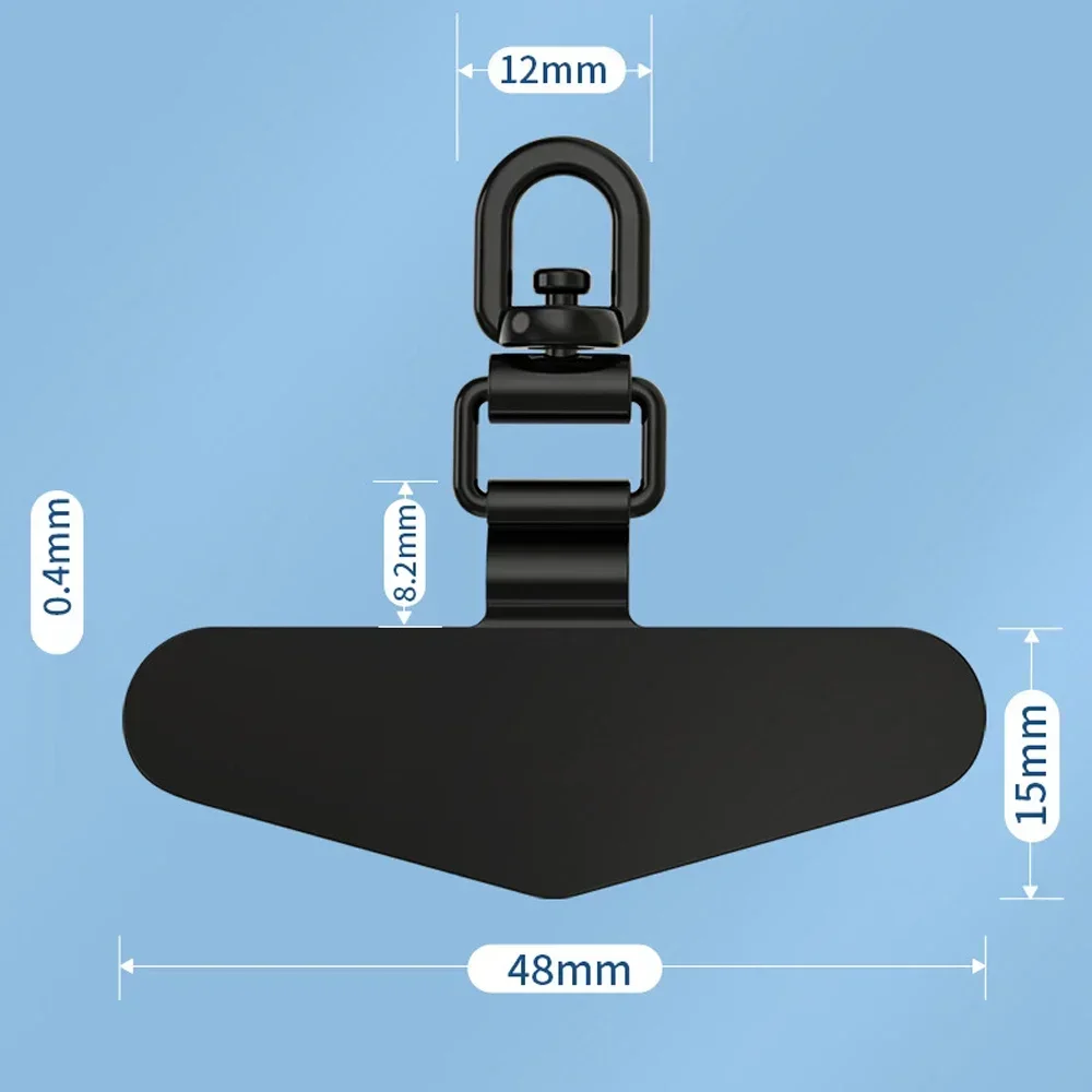 Universal 360° Rotatable Stainless Steel Phone Lanyard Patch Mobile Phone Case Connect Clips Strap Tether Pad For iPhone Gasket