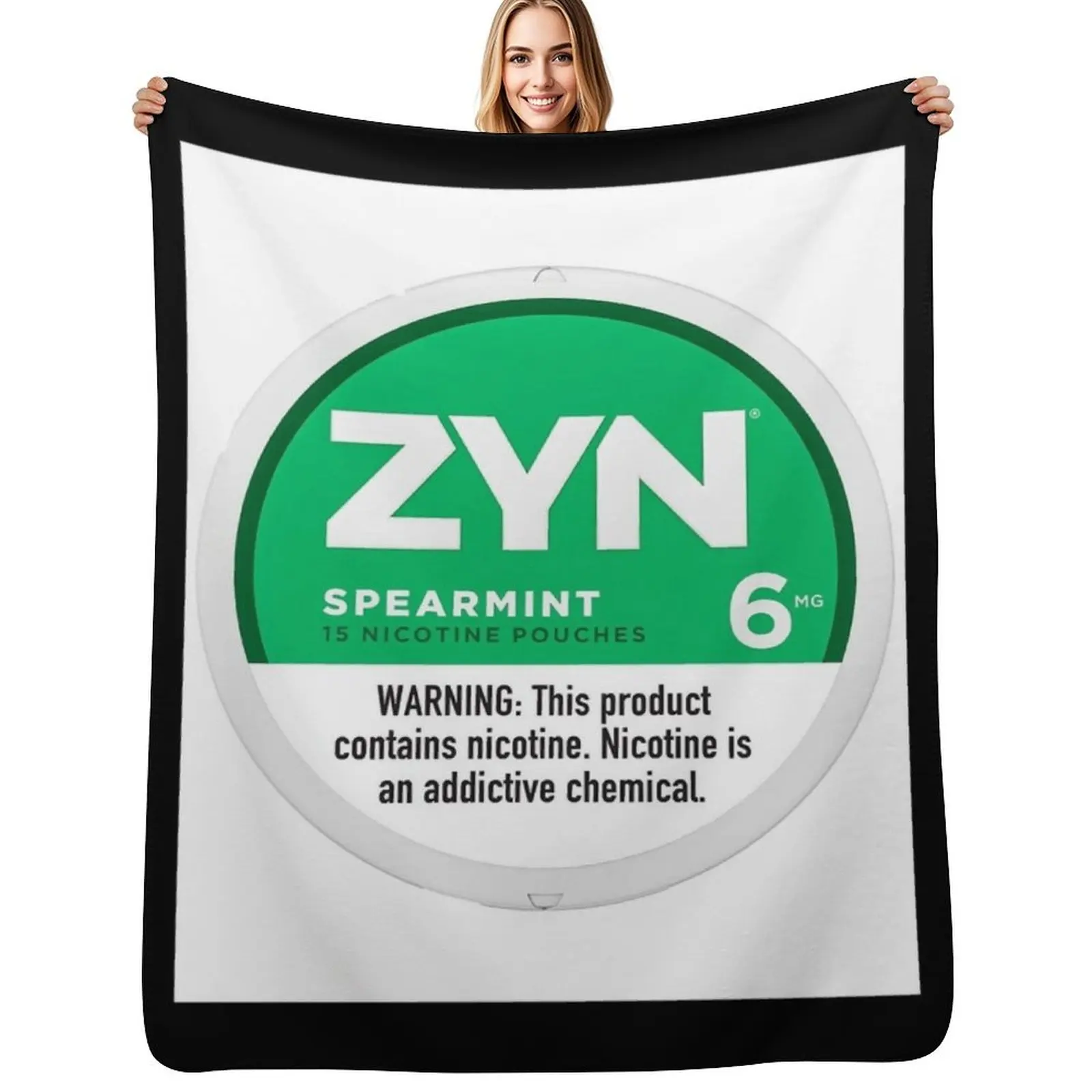 

Zyn Shirt Sticker Nicotine Pouches Poster Chill Cool Mint Throw Blanket Anti Shedding Soft Fuzzy Blanket for Home