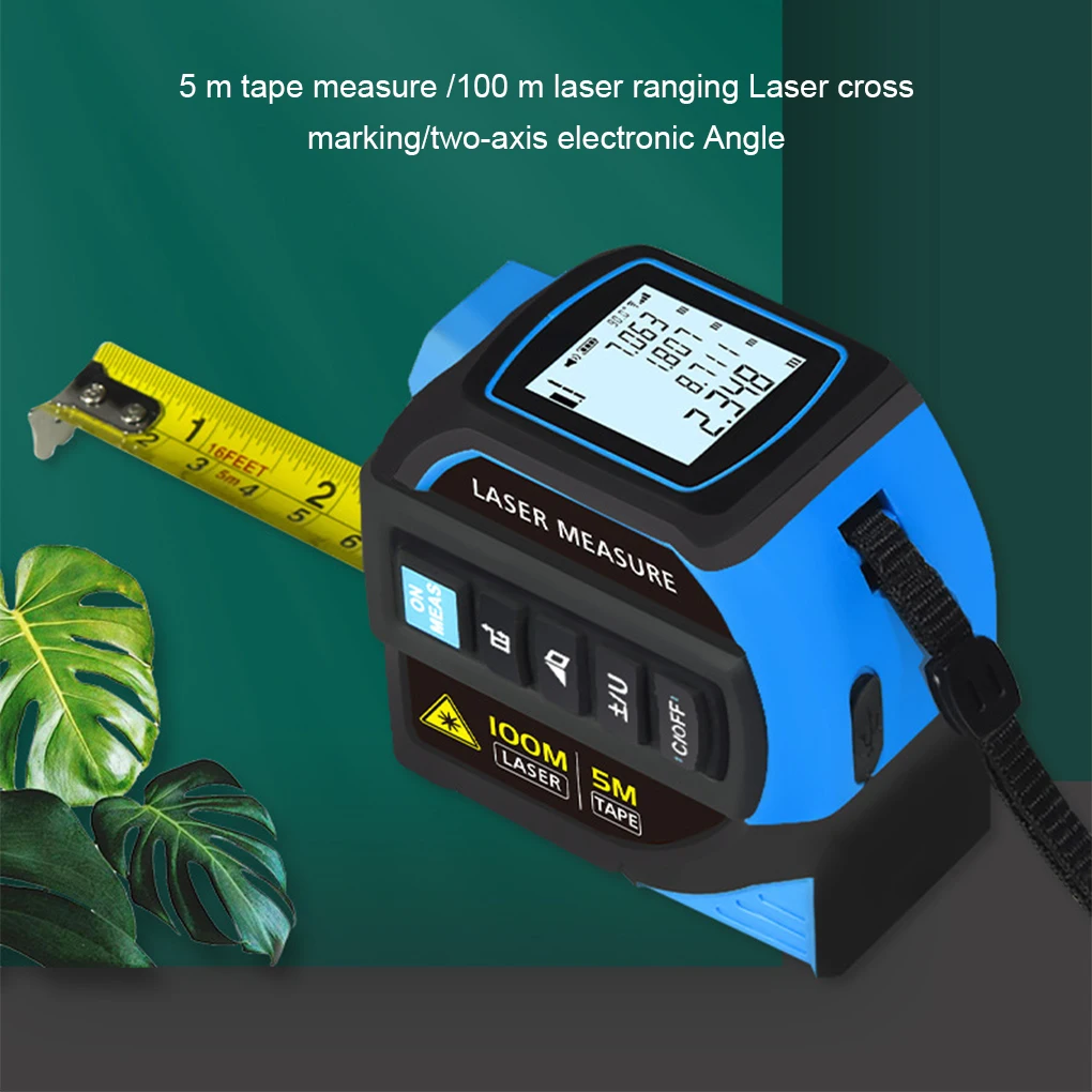 40/60/80/100M Meters Infrared Laser Distance Measuring Smart Energy Ruler 4-in-1 Laser Tape Measure Measuring Instrument
