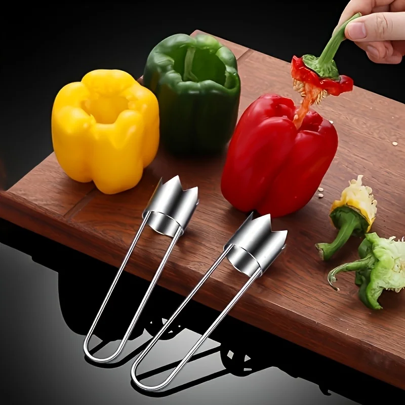 Stainless Steel Fruit Corer Portable Core Remover Vegetable Pitter Kitchen Tool for Chili Peppers Melons Apples - view 5