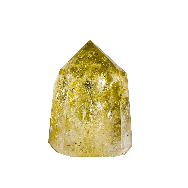 

Natural Citrine Hexagonal Prism Rough Stone Specimen Decoration Crystal Column Hand