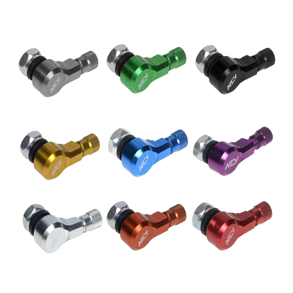 2pcs 90 Degree Angle Aluminum Alloy Valve Stem Motorcycle Wheel Tire Tubeless Valve Stems For Rim Wheel Parts CNC Motorcycle Rim