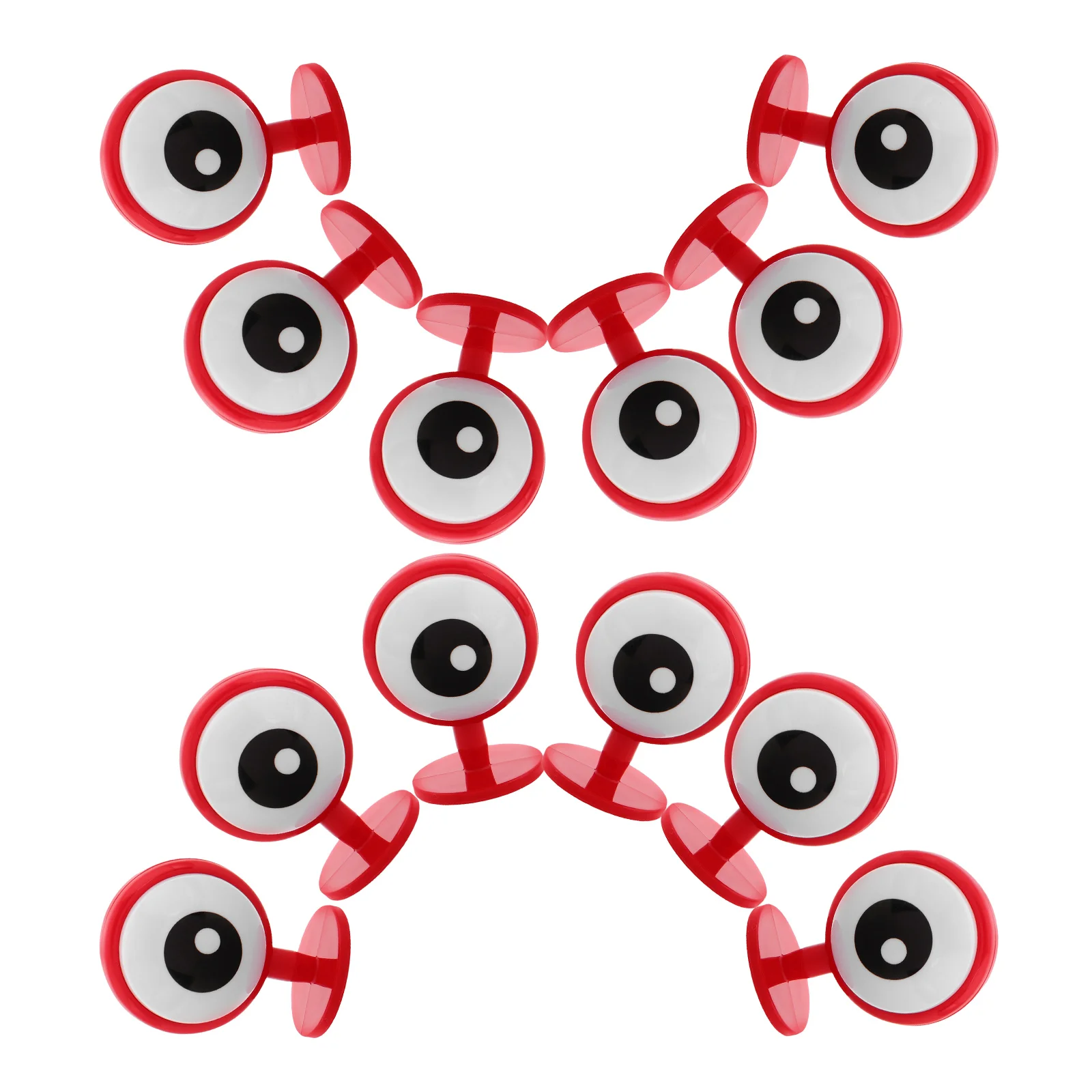 

6 Pairs Eyes Stickers Cute 3D Googly Self Adhesive Anime Motorcycle Decals Red Plastic Child Car Eyes Universal Fit Easy